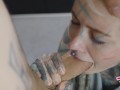 Tattoed pornstar ANAL date with Gu with BIG DICK - anal gapes, ass to mouth, sloppy deepthroat blowjob