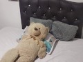 horny latina alone fucks teddy bear