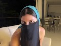 Muslim model sucks cock of her Fan