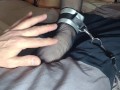 She was a bad girl so I'm tickling her feet