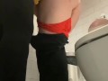 Lesbian MISTRESS FUCKS HARD Straight Girl in PUBLIC TOILET