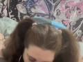 BBW BABE TEASES WITH A TITJOB SUCKS COCK FOR A MOUTHFUL OF CUM