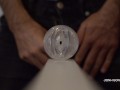 Transparent Fleshlight Fuck and Loud Moaning - Slow Motion Cumshot - Close UP