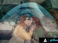 Redhead Lesbians Hard Bang In The Forest