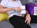 Powerful cumshot of my thick cock together by Player one from BestVibe makes me orgasm