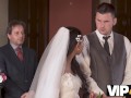 VIP4K. Small cheap wedding turns into public fucking action of the brides