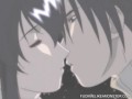 Erotic anime kissing foreplay