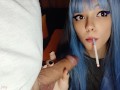 Cute Egirl smoking and sucking dick (full vid on my 0nlyfans)