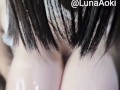 I let u cum all over my face after I fucked your cock with my mouth and big boobs Luna Aoki