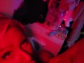 Daddys  cumming HUGE load all over my Titties in the closet