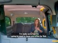 Fake Taxi Sexy innocent looking brunette caught smoking in the taxi and needs to pay