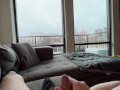 *asmr moaning* Stroking my cock on a rainy day