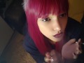 Adorable Alt Girl blowing cigarette smoke on dick POV (full vid on my 0nlyfans)