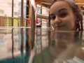 Enjoy big bouncy tits of Dashka in the swimming pool