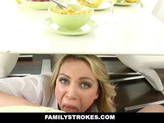 ❤️FamilyStrokes - Daddy fucks step daughter every time mommy leaves