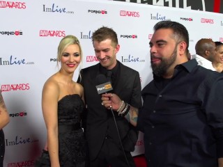 PornhubTV Sophia Knight & Danny D Red Carpet 2015 AVN Interview