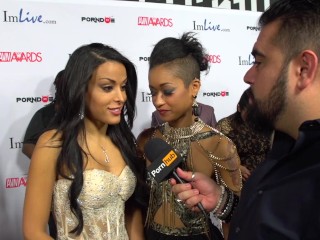 PornhubTV Layla Sin & Skin Diamond Red Carpet 2015 AVN Interviews