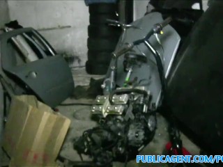 PublicAgent Hot Czech babe fucks guy in garage