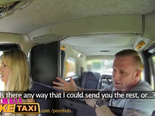 FemaleFakeTaxi Driver takes a facial for a fare
