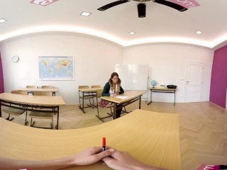 VR Bangers-[360°VR] Foreign exchange student FUCKED HARD on Teacher's Desk