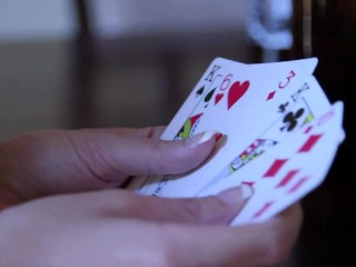 Teen Step Daugher Dillion Harper Loses at Poker But Wins Her Step Dad's Hard Cock