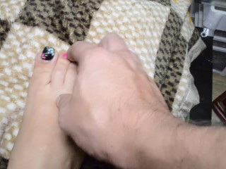 Beautiful woman shows how she exercises her perfect body