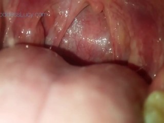 VERY sexy redhead's large open throat } Giantess Vore { Huge Mouth POV