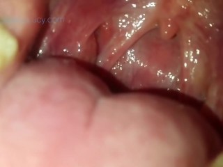 VERY sexy redhead's large open throat } Giantess Vore { Huge Mouth POV