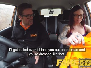 Fake Driving School 19yr old petite American student creampie lesson