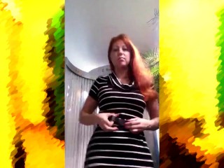 Marta did not notice the mirror in tanning salon