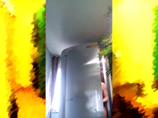 Marta did not notice the mirror in tanning salon