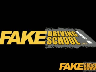 Fake Driving School - Sexy Spanish Learner sucks Big Cock for lessons