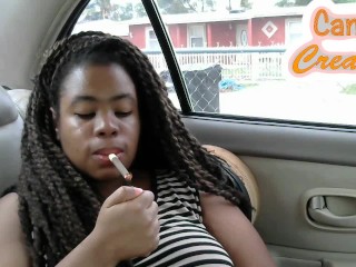 Smoking Playing With My Wet Pussy In The Car - Cami Creams