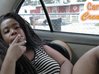 Smoking Playing With My Wet Pussy In The Car - Cami Creams
