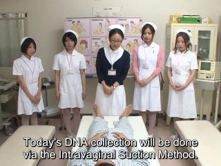 JAV CMNF group of nurses strip naked for patient Subtitled