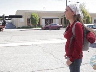 Alex Chance in “Homeless Hitchhiker”