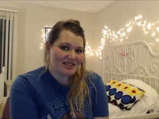 Dirty talking BBW masturbates after sex ed Voyeur webcam chat.