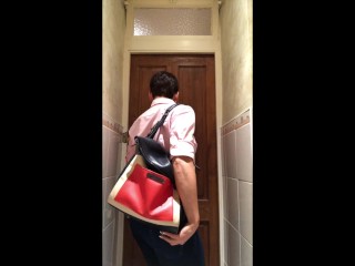 FUCKING MY DILDO IN THE LOCAL PUB XXX