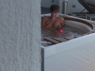 PERVERT CAUGHT SPYING ON ME PLAYING IN THE HOT TUB XXX