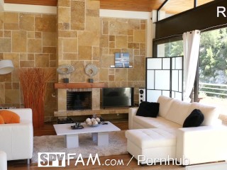 SpyFam Step sister Taylor Sands ambushes step brother with anal fuck