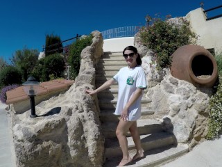 FIRST TIME OUTDOOR, biggest squirt ever, tasting, flashing, swimming naked