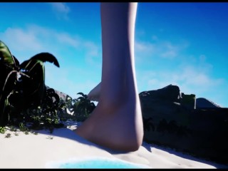 UE4 Giantess Growth - Beach Test