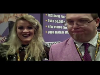 Whitney Morgan with Jiggy Jaguar Exxxotica Expo 2018 Denver Co