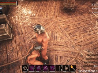 Incendar Facefucks Bound Slave Hard Cums. Video Game sex Conan Sexiles ERP