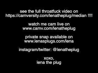 YOUTUBER LENA THE PLUG ROUGH THROAT FUCK