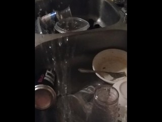 Pissing on dishes and feet