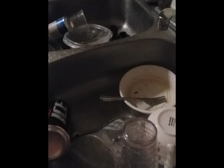 Pissing on dishes and feet