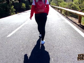 Horny, Blonde Slut at Volcano Teide in Tenerife!