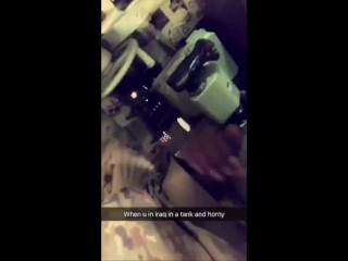 IN IRAQ MASTERBATING IN A TANK