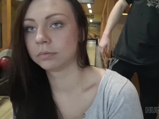 HUNT4K. Pretty girl fucked for money in front of BF and other people